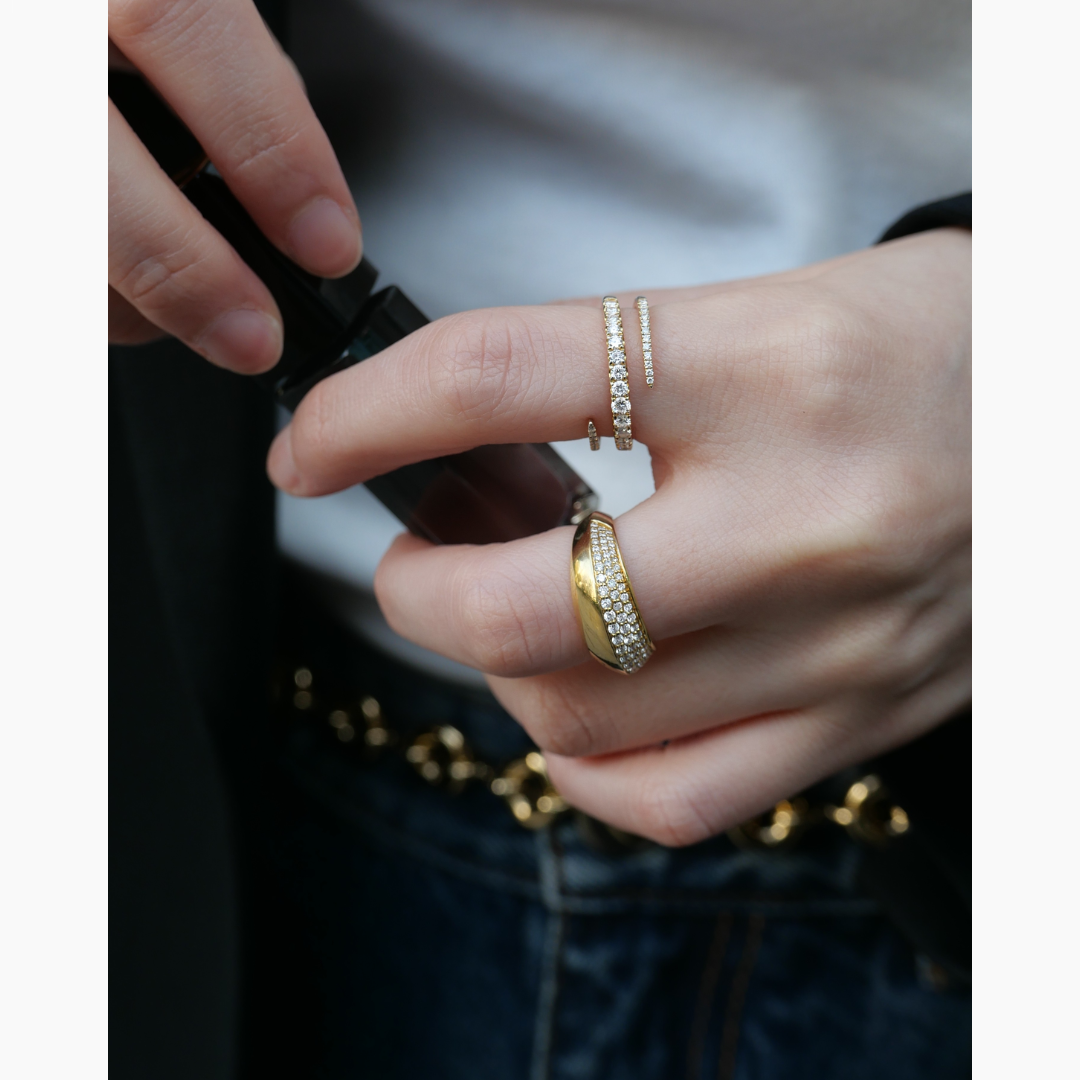 Ridge - Half Pave Ring